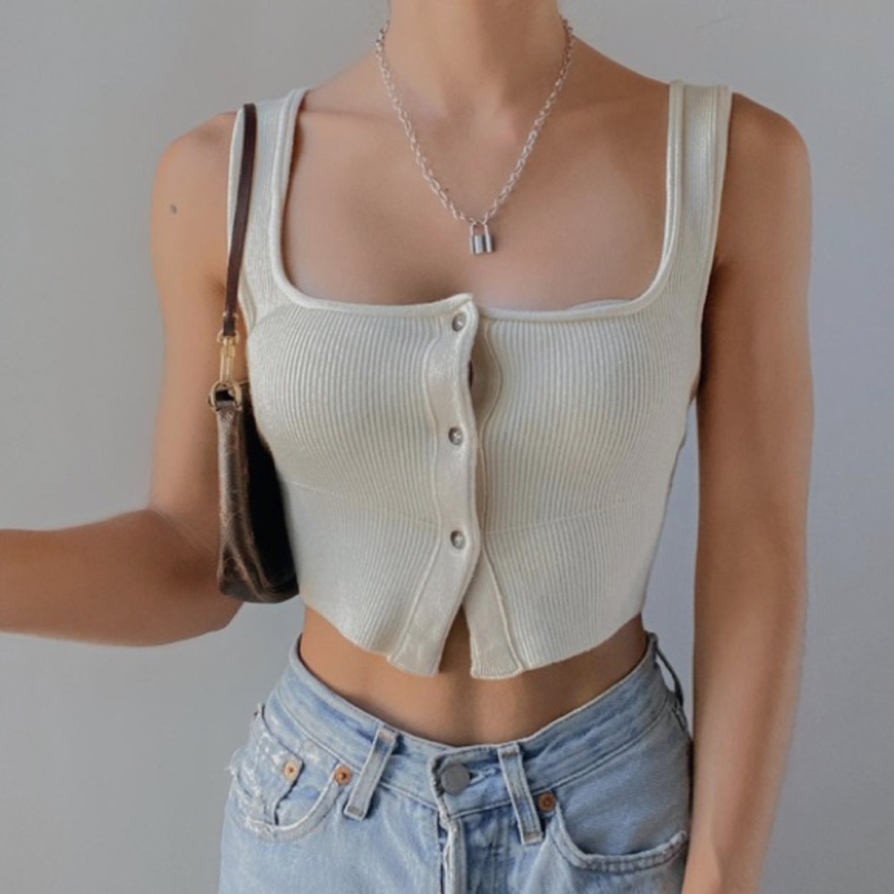 Urban Outfitters cropped knit tank top